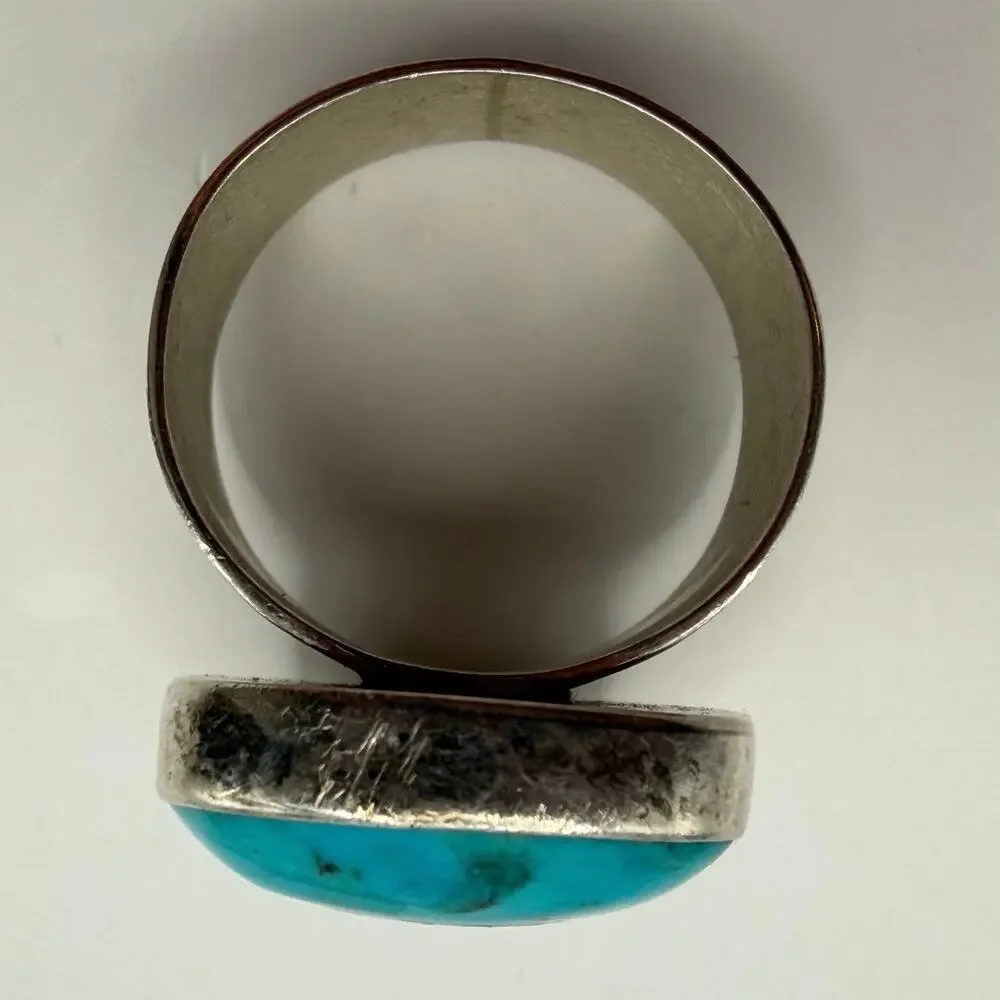 Jay King DTR Sterling SilverTurquoise Mosaic Opal Inlay Statement Ring Size 10